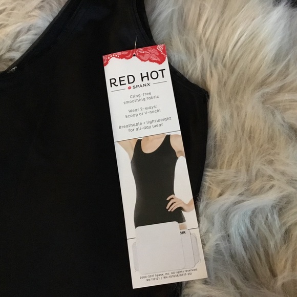 Spanx Reversible Neckline Tank Top Medium Black - Picture 4 of 5